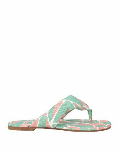 Pucci Woman Thong sandal Light green Leather Cover