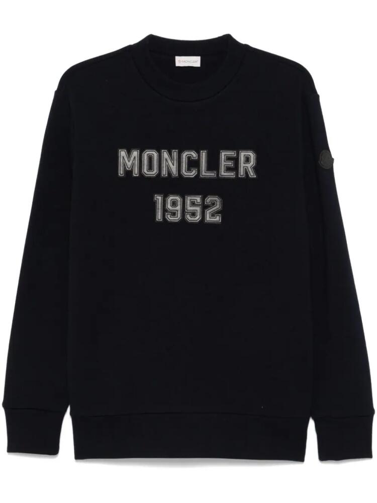 Moncler logo-patch sweatshirt - Blue Cover