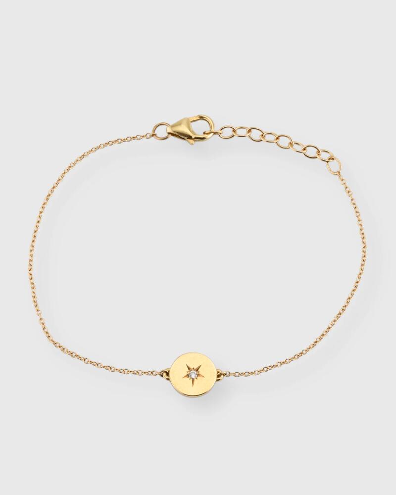 Andrea Fohrman 14K Yellow Gold Mini Moon Phase Diamond Crescent Charm Bracelet Cover