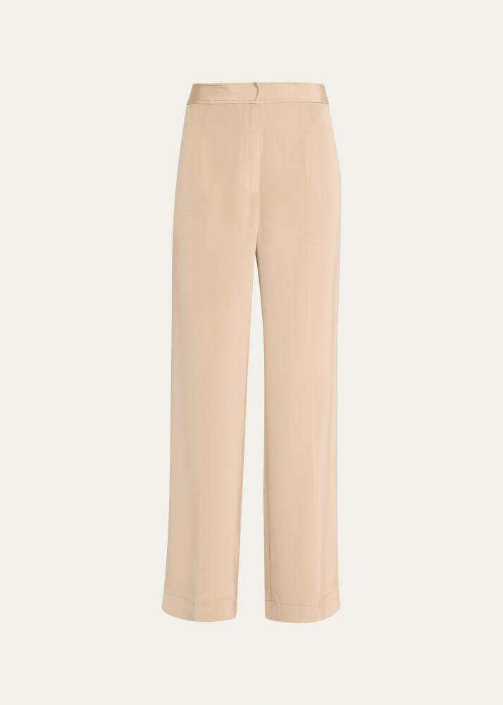 Libertine Fawn Wide-Leg Silk Trousers Cover