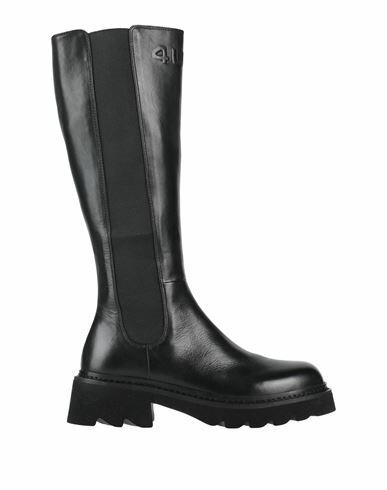 Cesare Paciotti 4us Woman Boot Black Leather Cover