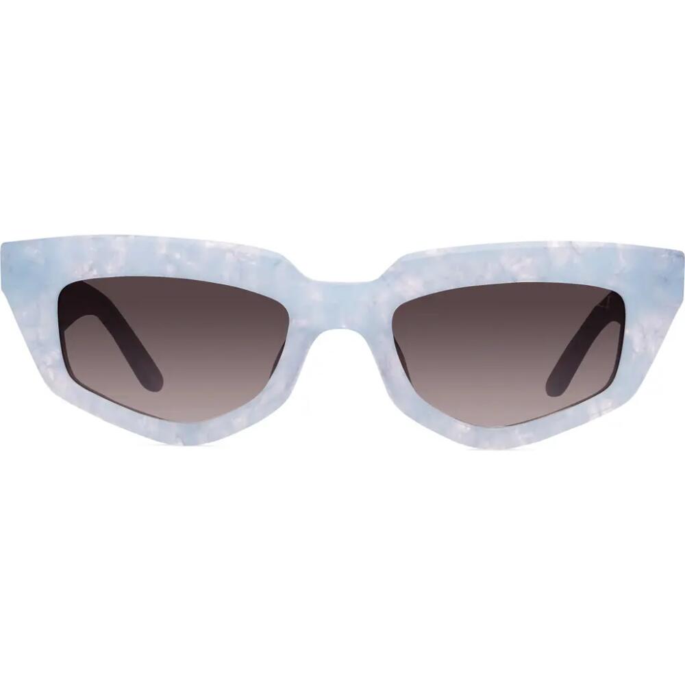 DEZI On Read 49mm Cat Eye Sunglasses in Bb Blue Quartz /Smoke Cover