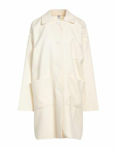 Fedeli Woman Overcoat & Trench Coat Cream Virgin Wool, Silk Cover