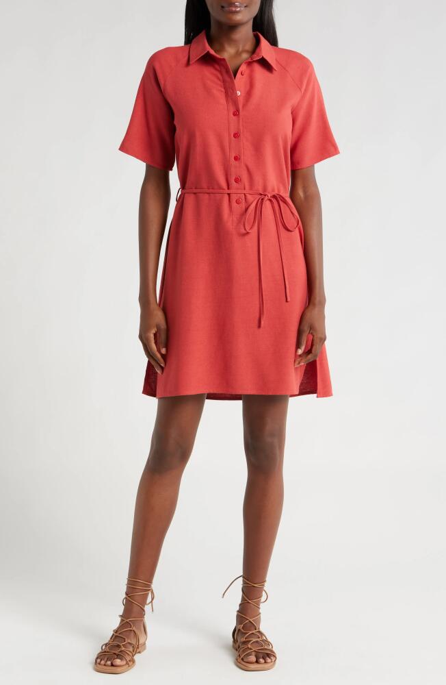 Nordstrom Henley Cover-Up Dress in Rust Spice Cover