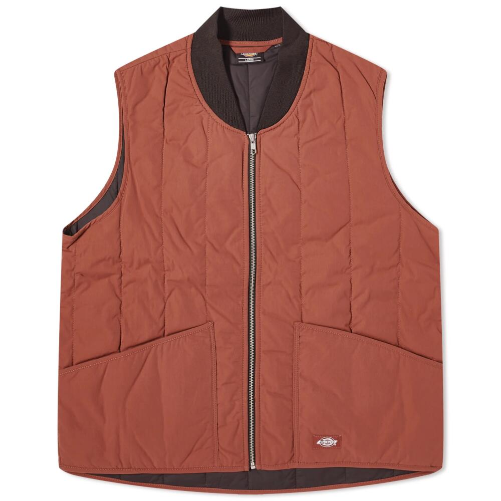 Dickies Men's Premium Collection Quilted Vest in Mahogany Cover