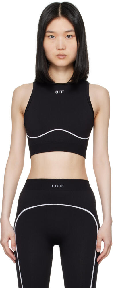 Off-White Black Off Stamp Seamless Sport Bra Cover