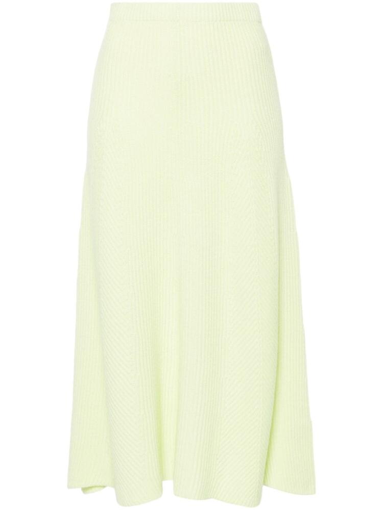 Forte Forte ribbed-knit midi skirt - Green Cover