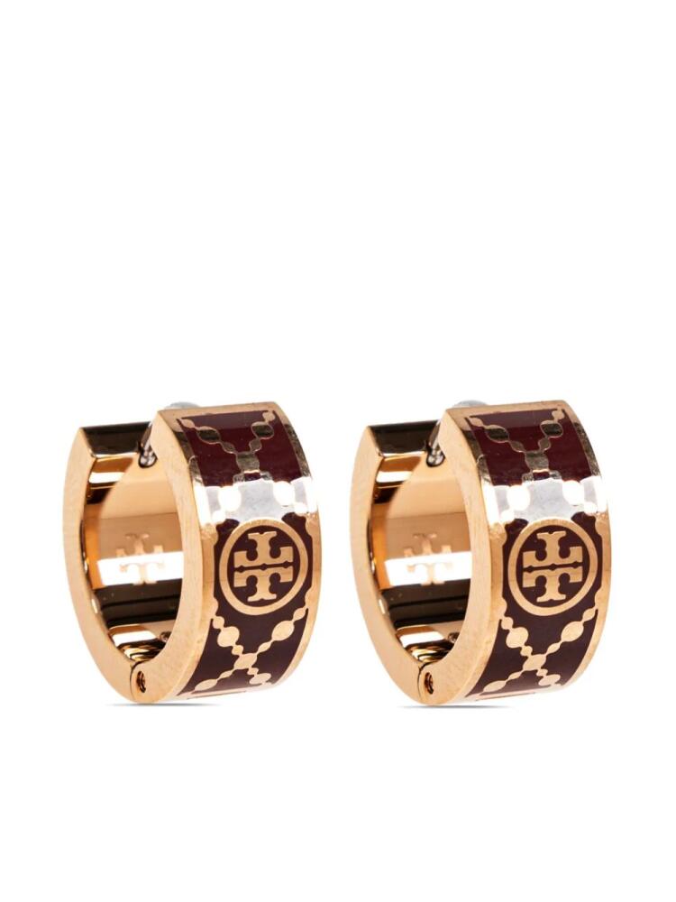 Tory Burch T-monogram earrings - Gold Cover