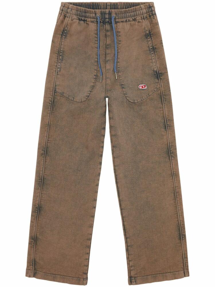 Diesel D-Martians Track 09H04 wide-leg jeans - Brown Cover