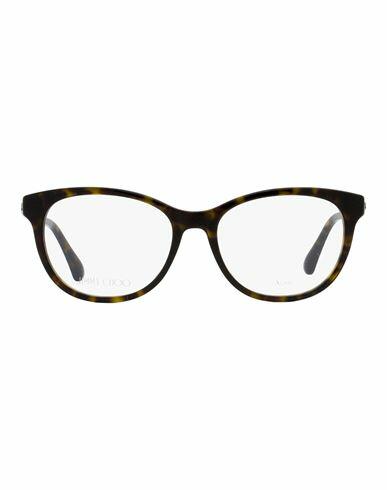 Jimmy Choo Jimmy Choo Oval Jc202 Eyeglasses Woman Eyeglass frame Brown Acetate, Metal Cover