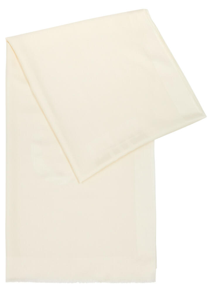 Givenchy Logo-jacquard Silk-blend Scarf - Cream Cover