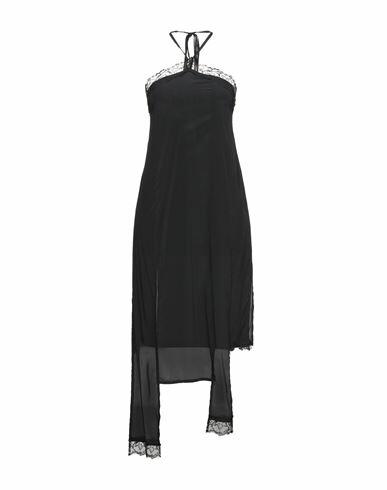 Rokh Woman Midi dress Black Acetate, Silk Cover