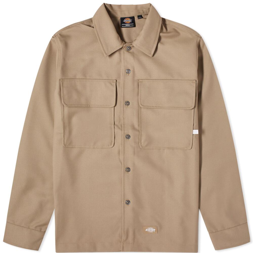 Dickies Men's Premium Collection Work Overshirt in Desert Sand Cover