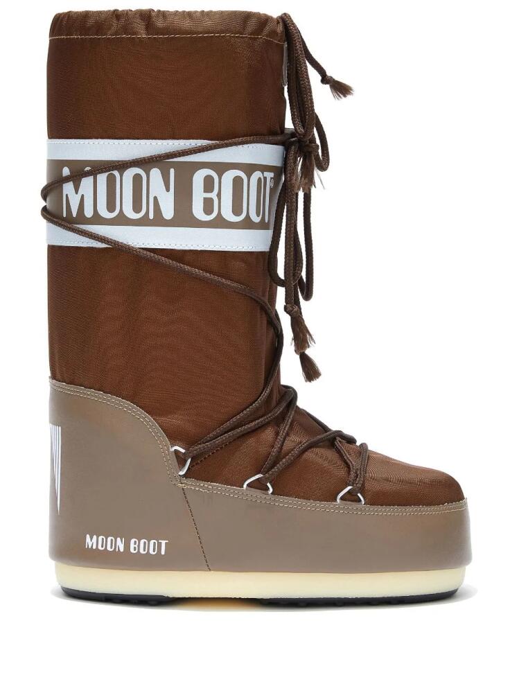 Moon Boot Icon logo-tape snow boots - Brown Cover