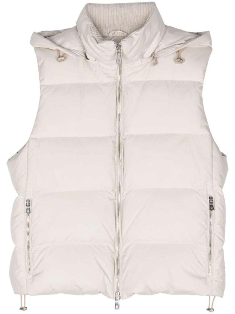 Eleventy hooded gilet - Neutrals Cover