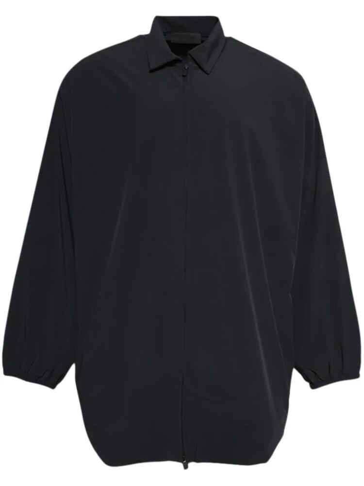 FEAR OF GOD ESSENTIALS logo-appliquéd overshirt - Black Cover