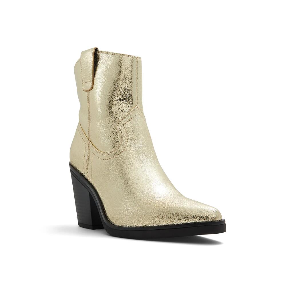 Call It Spring Wildwest Western Bootie | Women's | Gold Metallic Cover