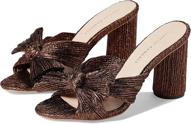 Loeffler Randall Penny Pleated Knot Mule (Mocha) Women's Shoes Cover