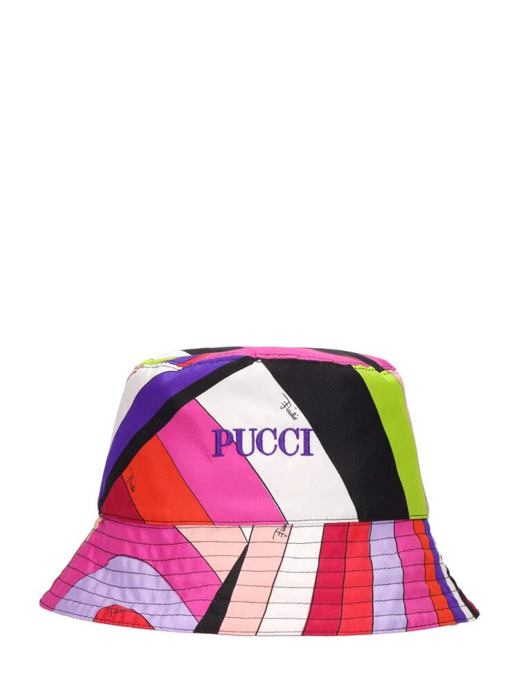 PUCCI Reversible Silk Bucket Hat Cover