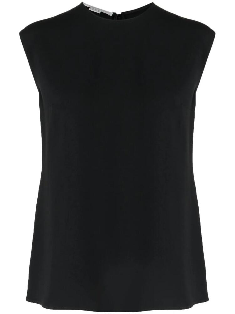 Stella McCartney Cady cap-sleeved blouse - Black Cover