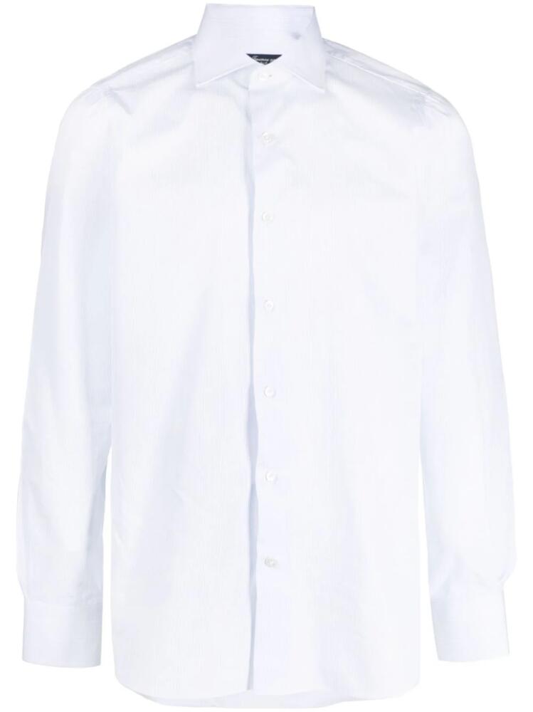 Finamore 1925 Napoli cutway-collar cotton shirt - White Cover