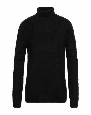 Gabardine Man Turtleneck Black Wool, Acrylic Cover