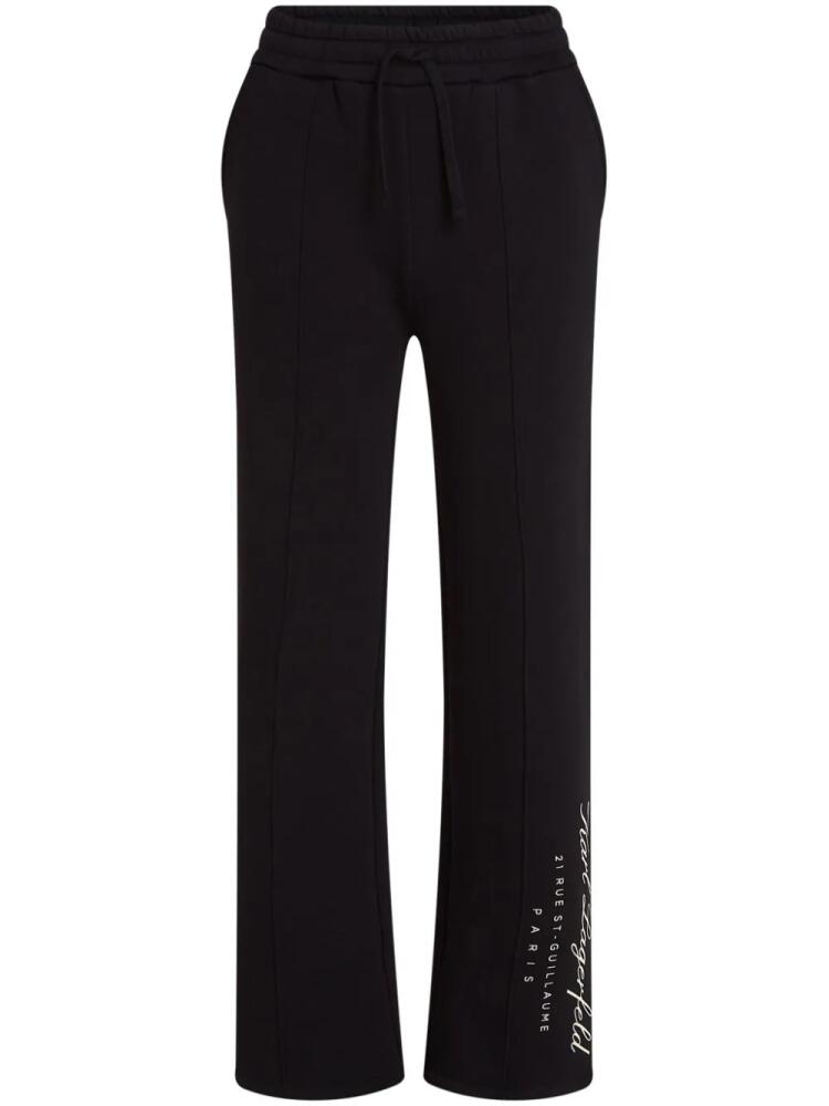 Karl Lagerfeld Hotel Karl logo-print track pants - Black Cover