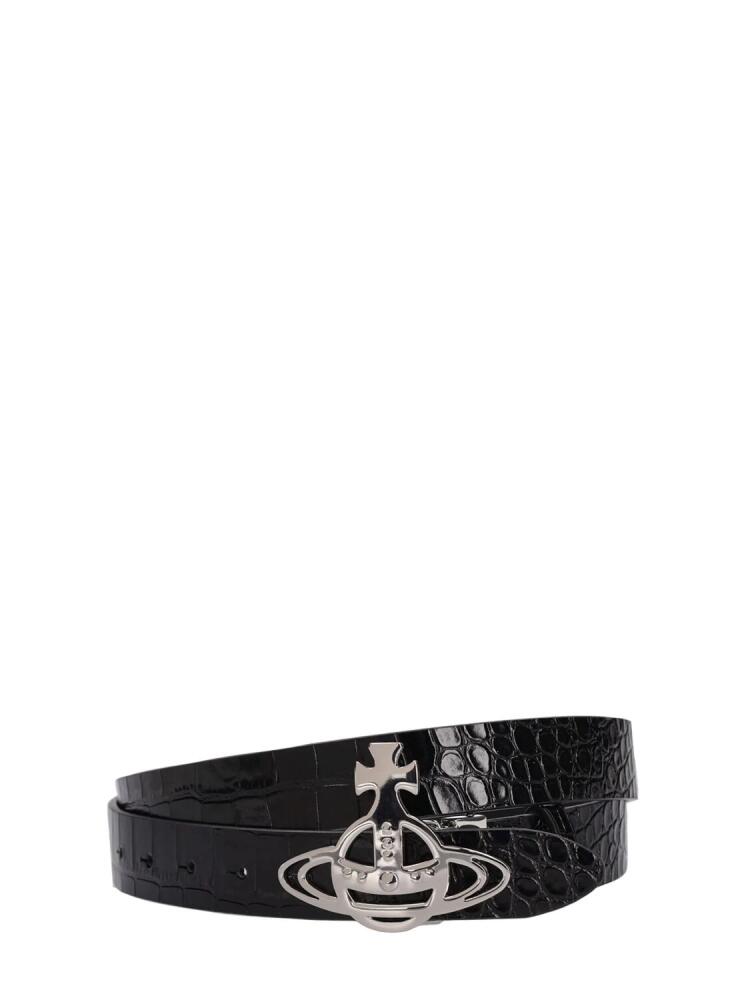 VIVIENNE WESTWOOD 5cm Orb Buckle Leather Belt Cover