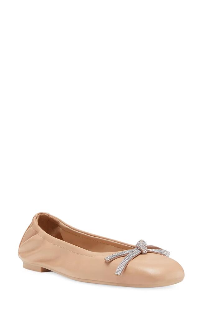 Stuart Weitzman SW Bow Ballet Flat in Adobe Cover