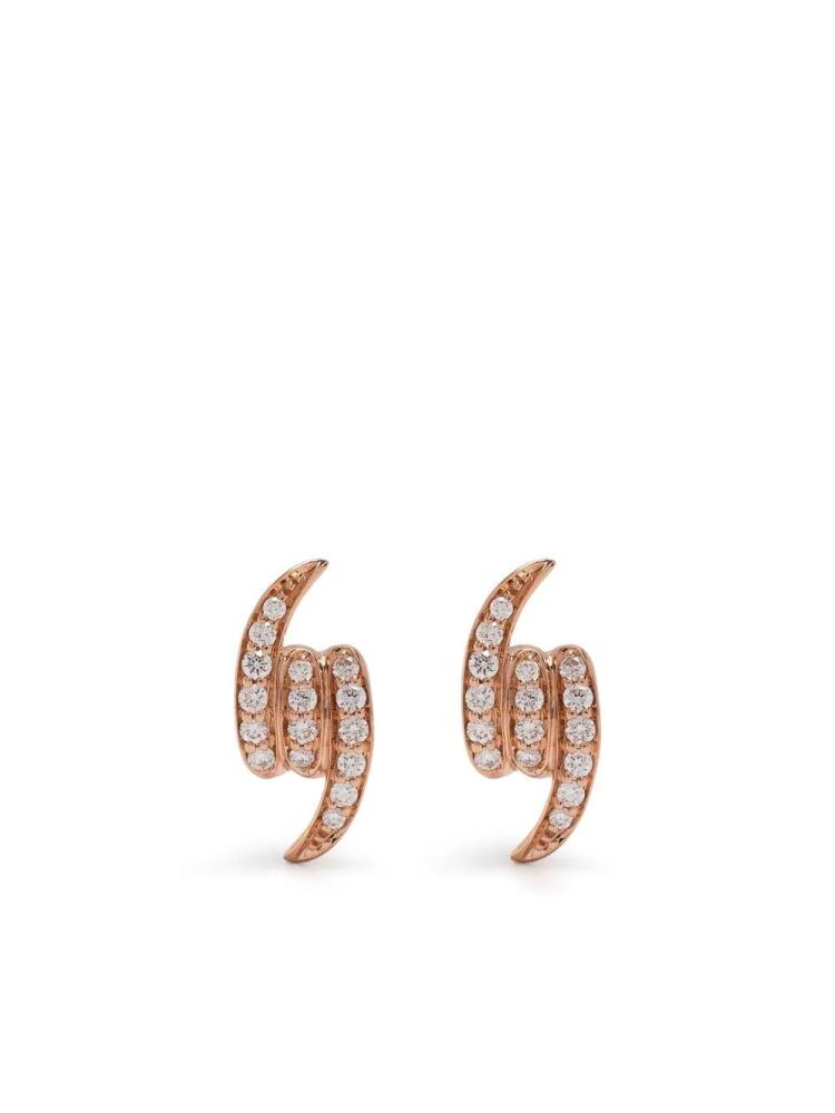 Stephen Webster 18kt rose gold Forget Me Not diamond stud earring Cover