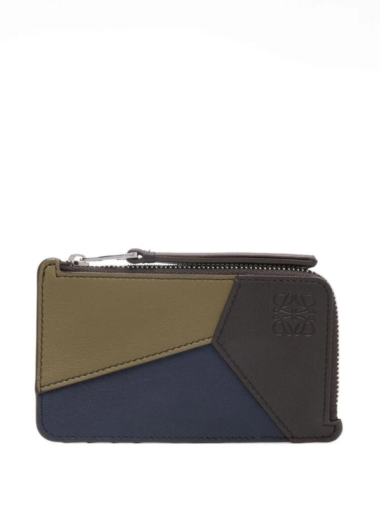 LOEWE Puzzle leather card holder - Green Cover