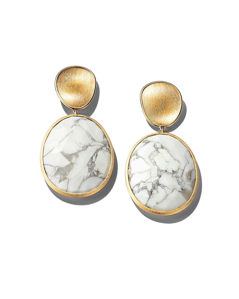 Marco Bicego 18K Yellow Gold Lunaria Howlite Drop Earrings - 150th Anniversary Exclusive Cover