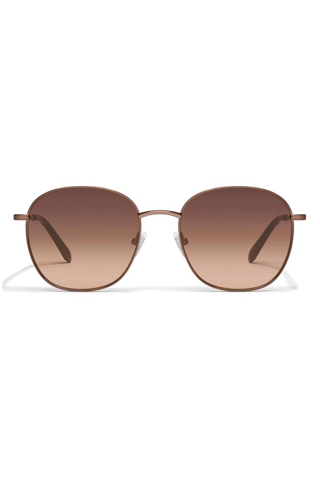 QUAY Jezabell 54mm Gradient Round Sunglasses in Chocolate /Brown Fawn Cover