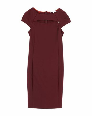 Patrizia Pepe Woman Mini dress Burgundy Cotton, Polyester, Elastane Cover