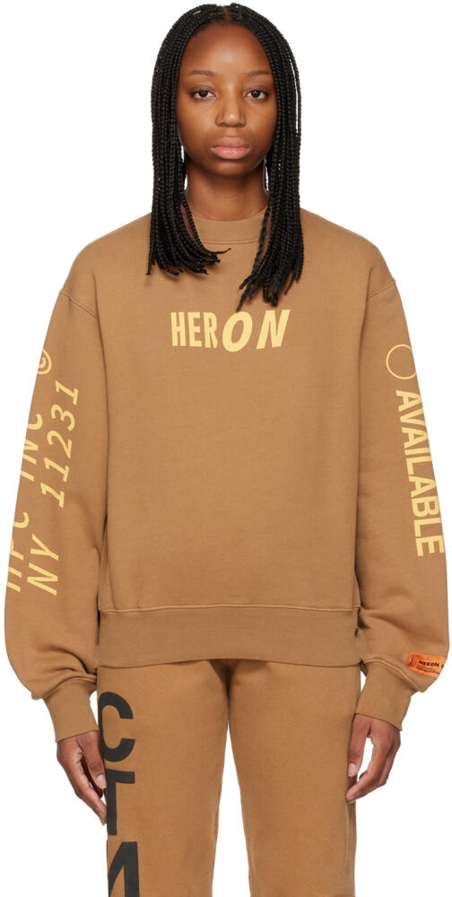 Heron Preston Brown HPC Inc Sweatshirt Cover