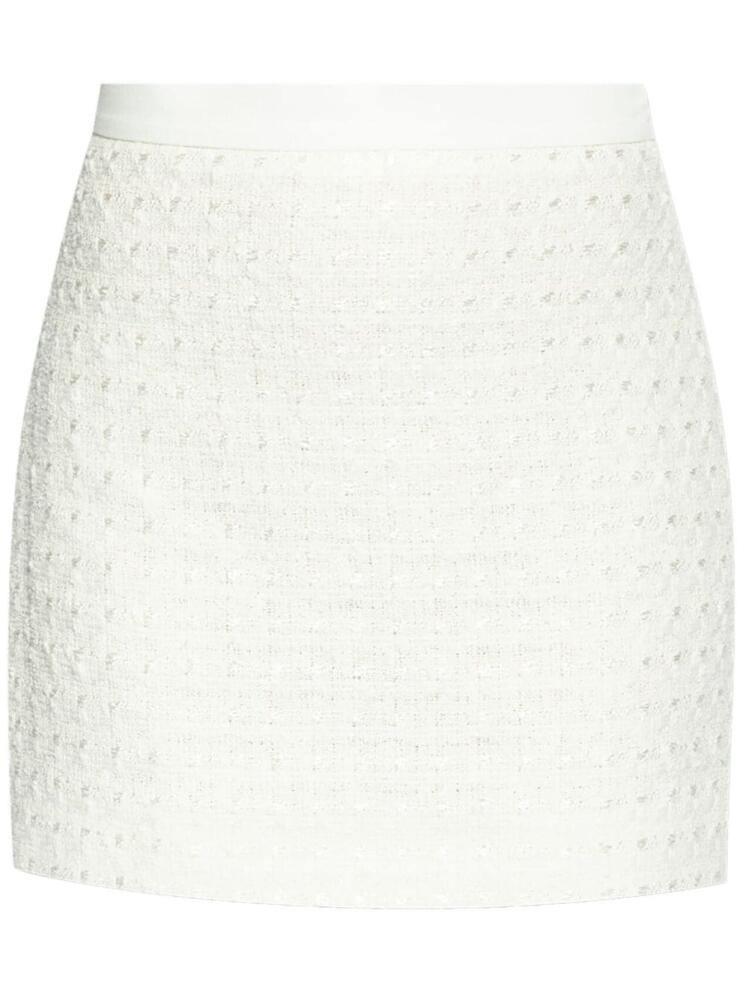 Casablanca high-waisted cotton mini skirt - White Cover