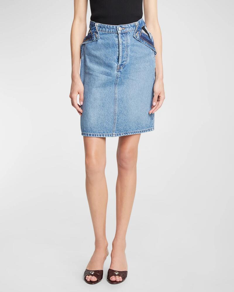 Coperni Hip Cutout Denim Mini Skirt Cover