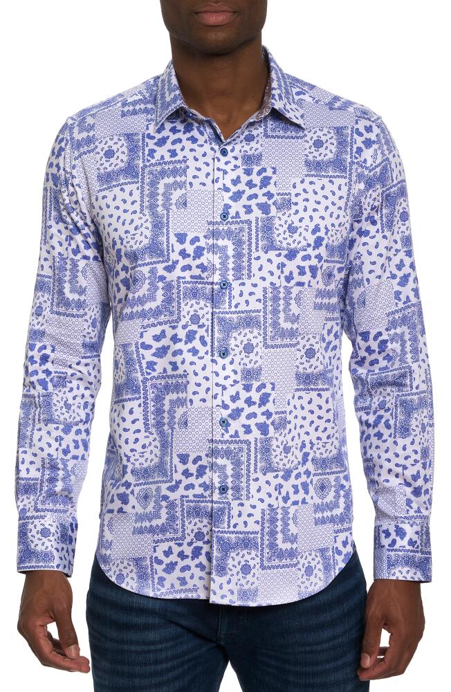 Robert Graham Vittoria Paisley Stretch Button-Up Shirt in Blue Multi Cover