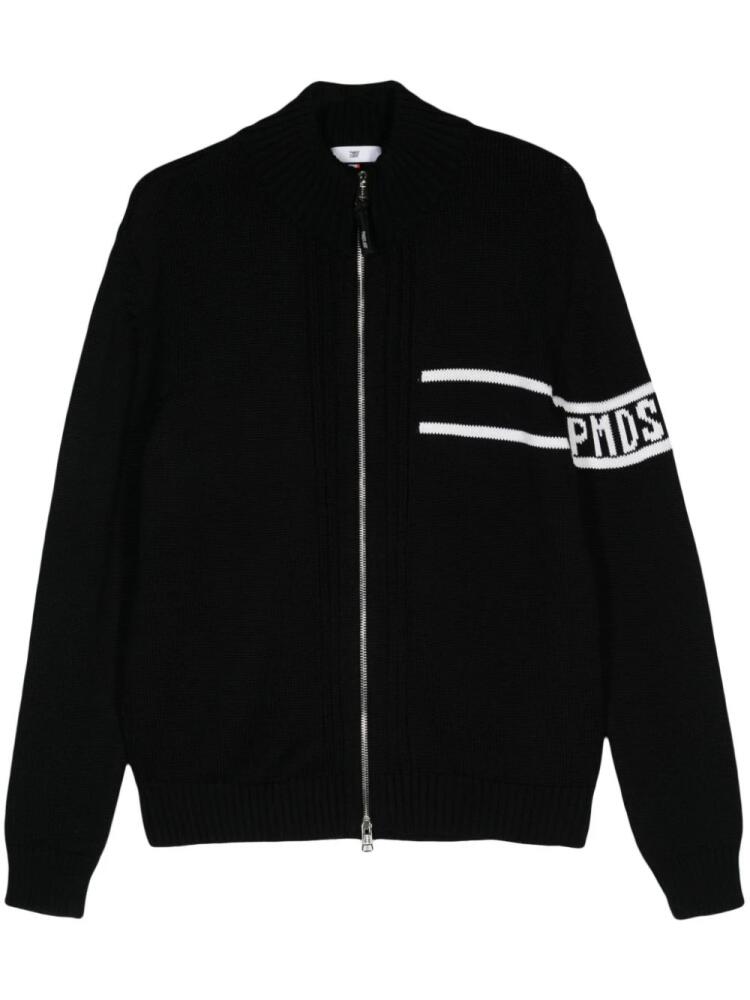 PMD logo-jacquard cardigan - Black Cover