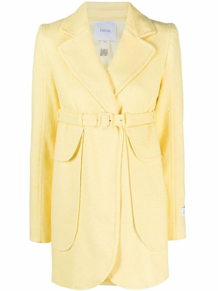 Patou belted tailored jacket - Yellow Cover