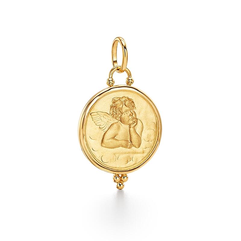 Temple St. Clair 18K Gold 21mm Angel Pendant Cover