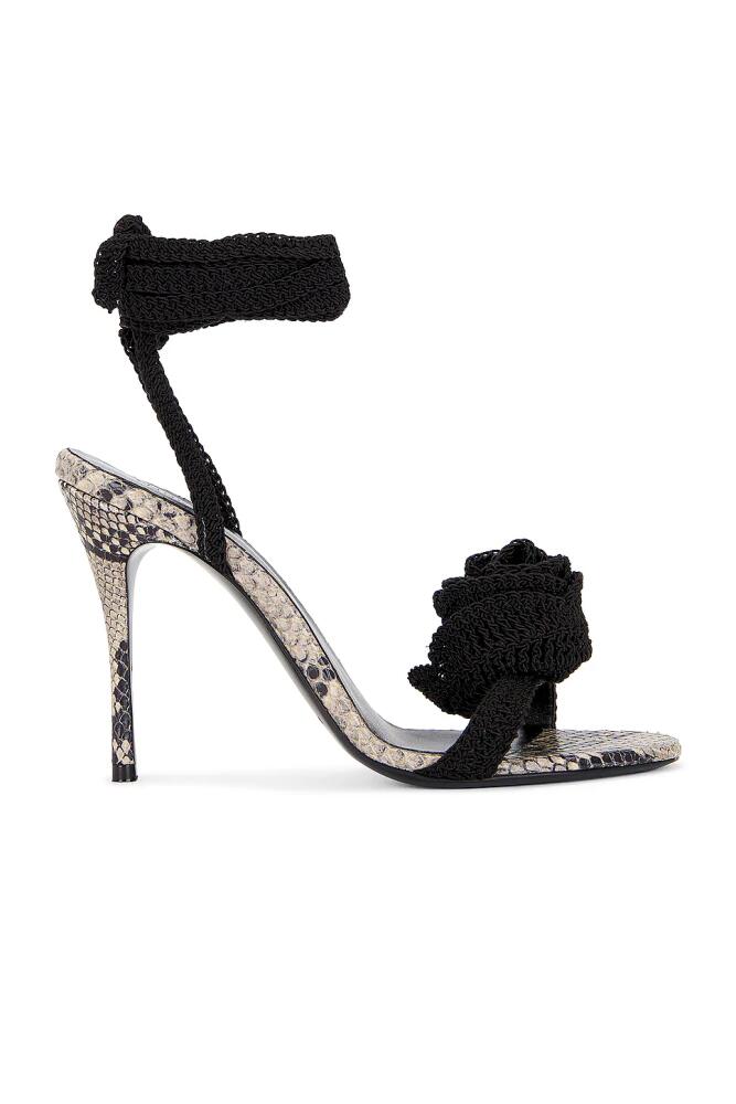 Magda Butrym Python Flower Pump in Black Cover