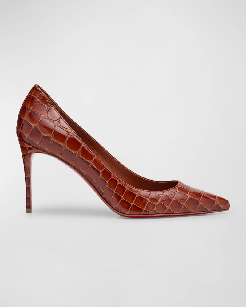 Christian Louboutin Kate Croco Red Sole Classic Pumps Cover