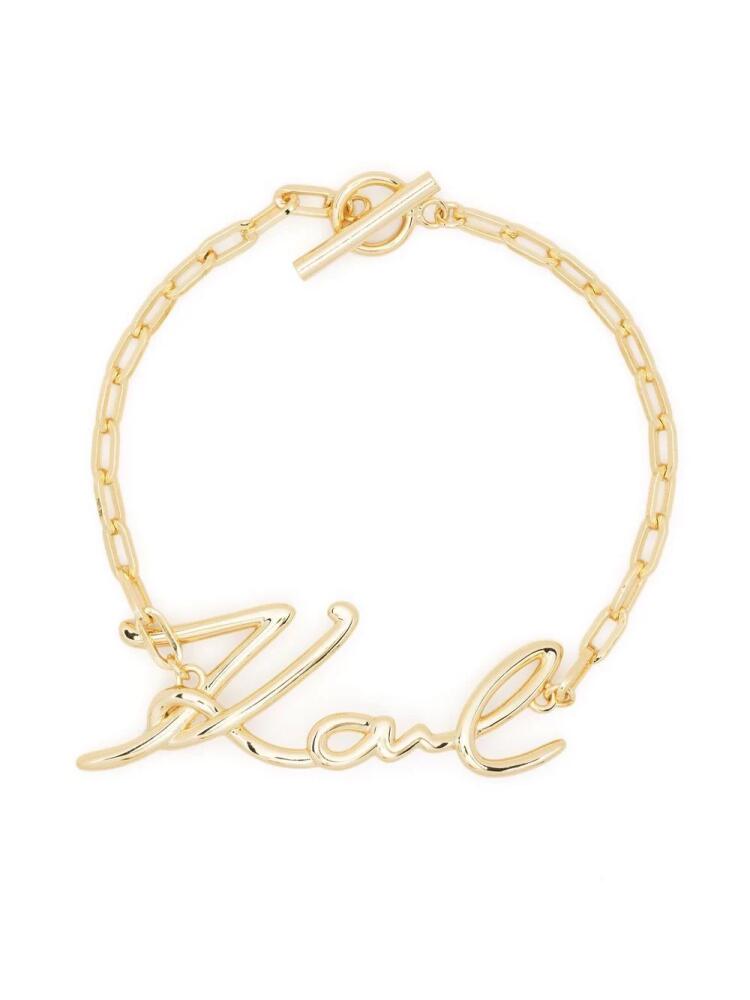 Karl Lagerfeld signature chain-link bracelet - Gold Cover