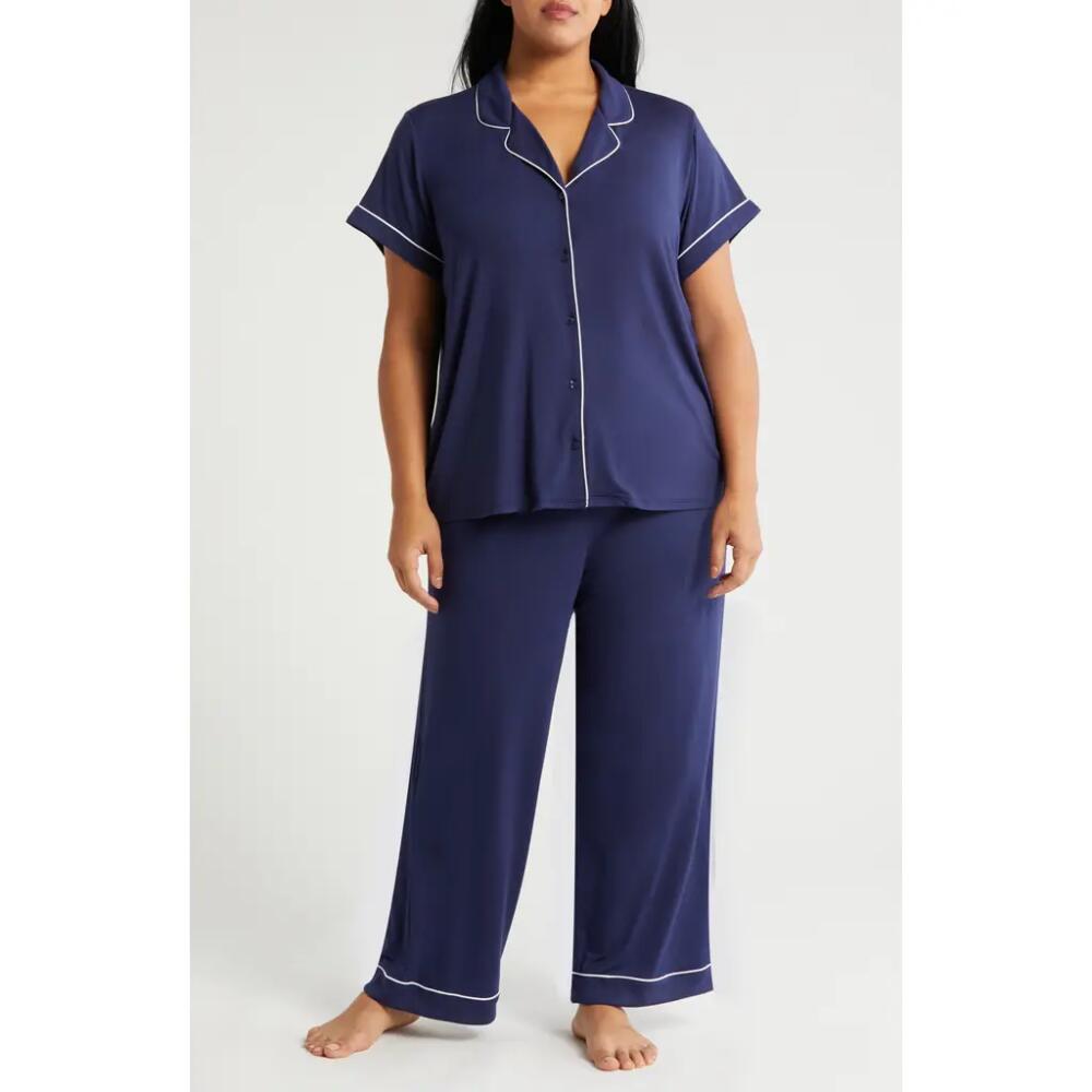 Nordstrom Moonlight Eco Crop Pajamas in Navy Peacoat Cover