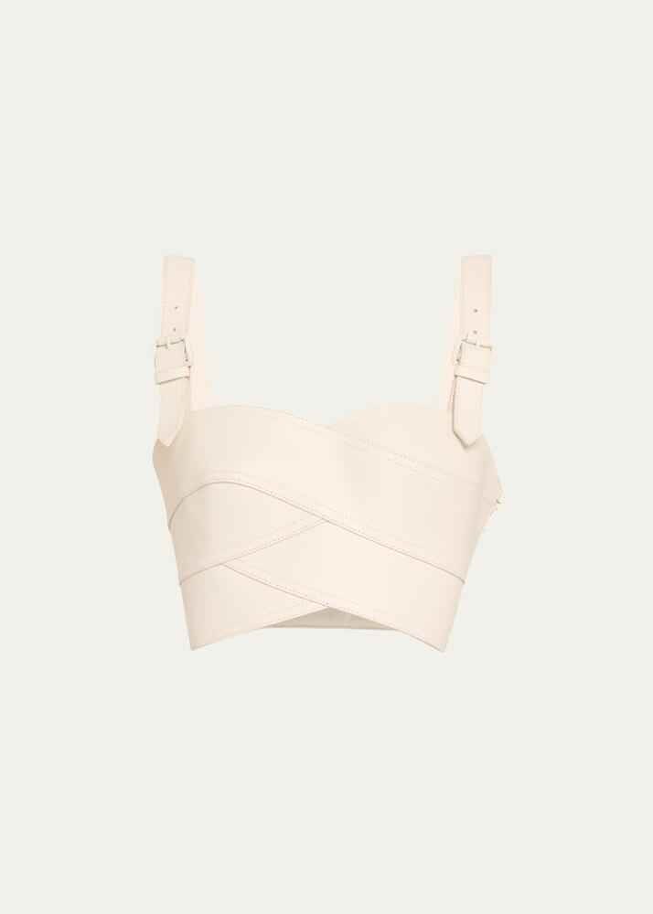 Monse Leather Belt Bustier Top Cover