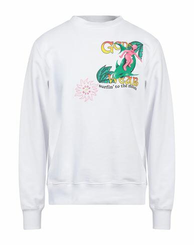 Gcds Man Sweatshirt White Cotton Cover