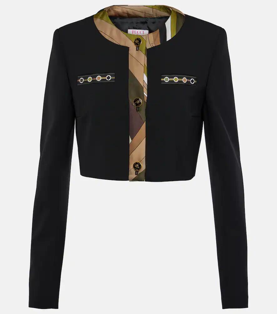 Pucci Vivara cropped wool-blend jacket Cover