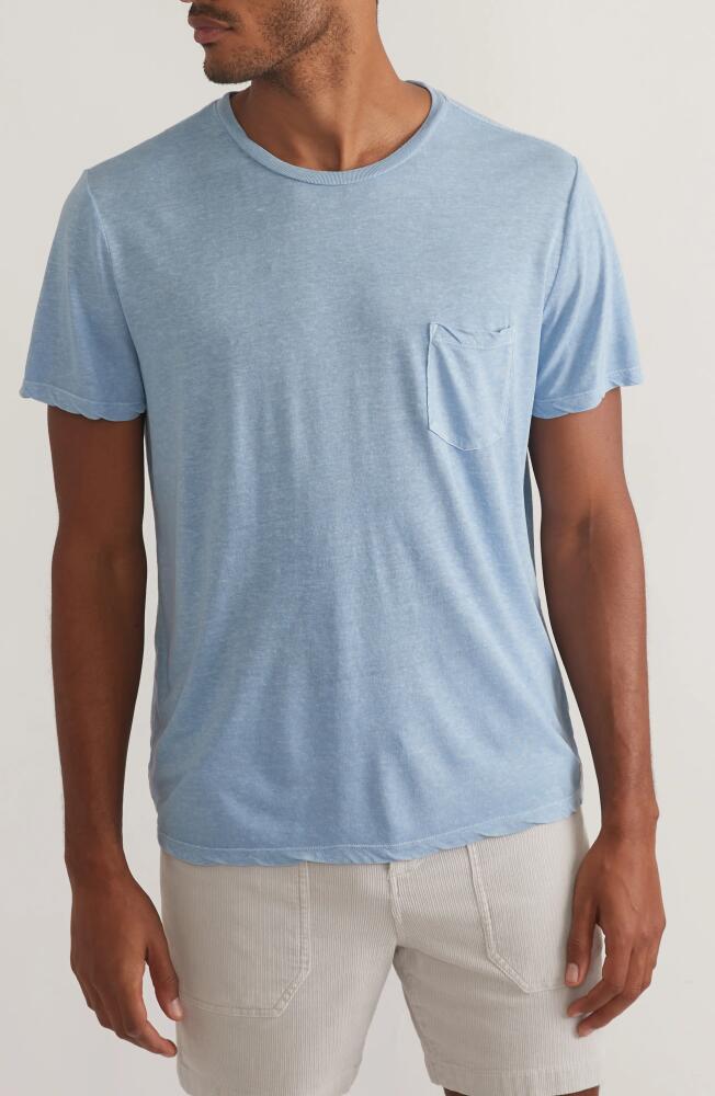 Marine Layer Heathered Hemp & Cotton T-Shirt in Bel Air Blue Cover