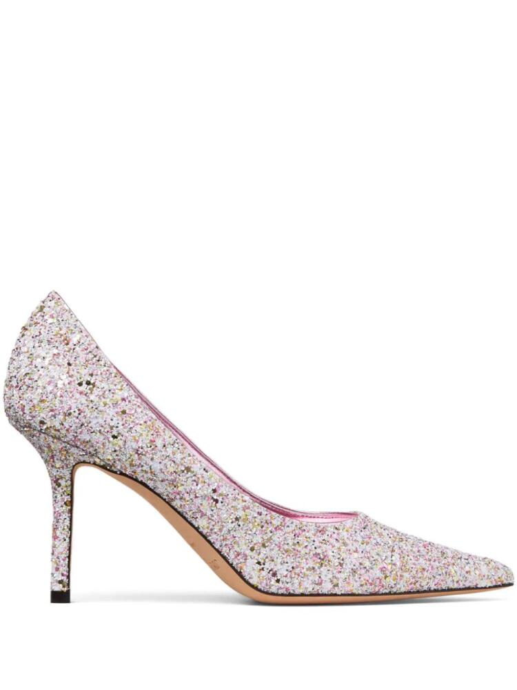 Jimmy Choo 85mm Love glitter pumps - Pink Cover